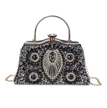 Rhinestone handbag clutch tote and wallet decoration styles for fashion accessories